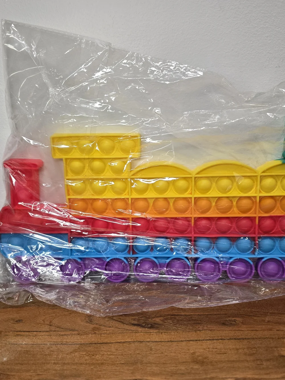 Multicolor Train Pop It Fidget Toy - Large Size